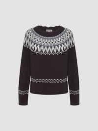 Fair Isle Sweater - Chocolate