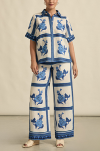 Gesture Pant Azure Collage
