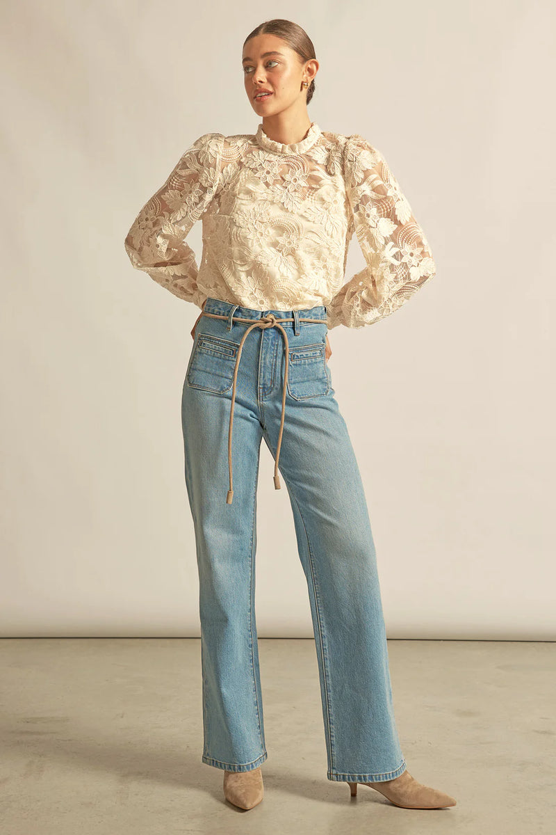 Glint Top- ECRU