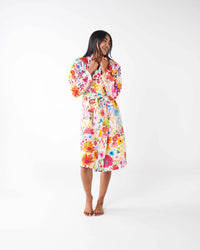 Field Of Dreams In Colour Linen Robe