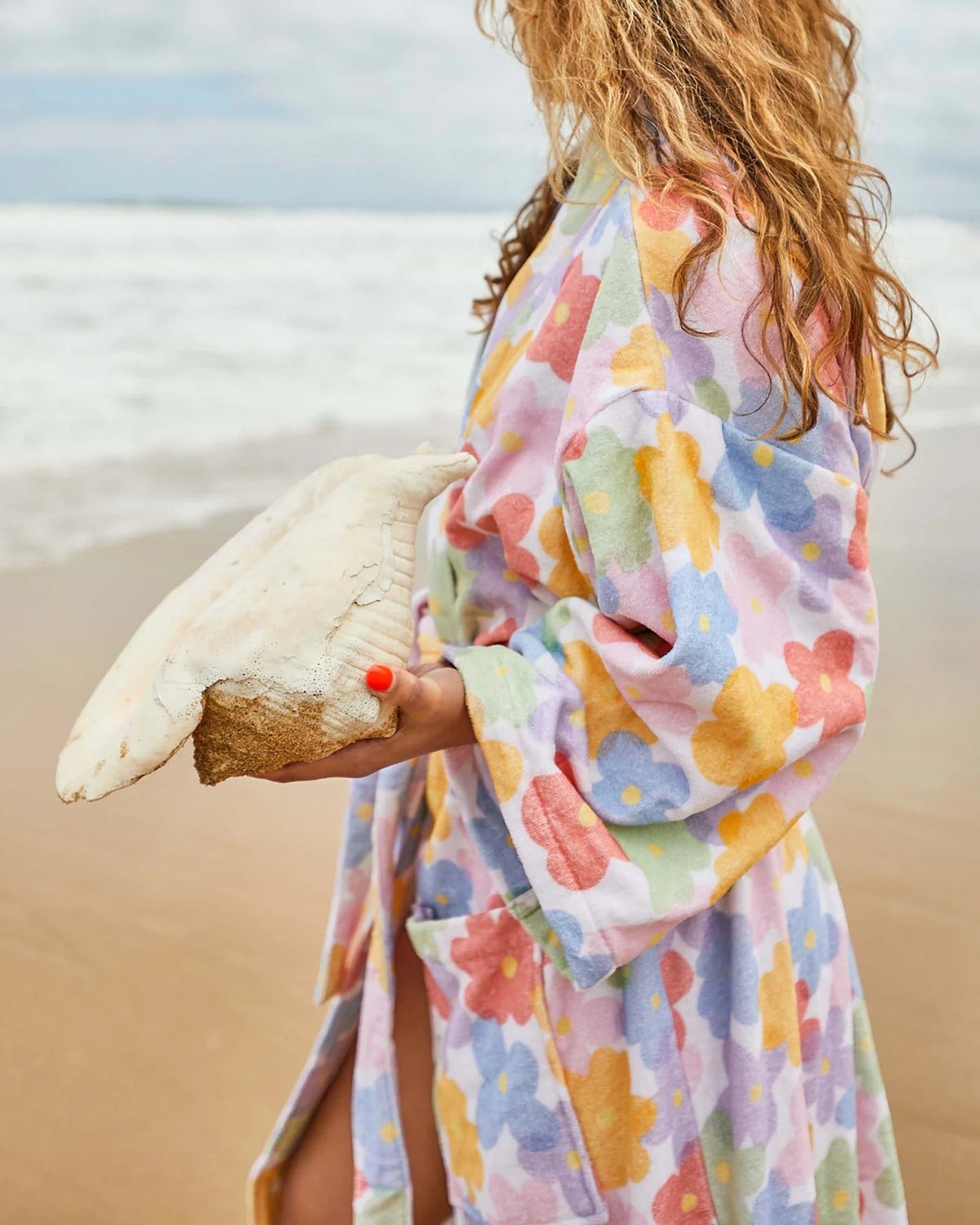 Paper Daisy Printed Terry Bath Robe
