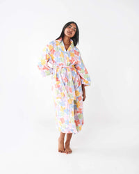 Paper Daisy Printed Terry Bath Robe