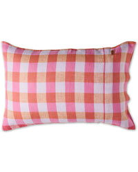 Summer Check Linen Pillowcases 2p