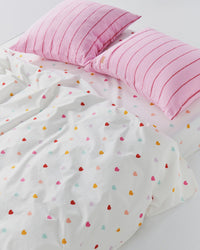 I Heart You Organic Fitted Sheet / Double