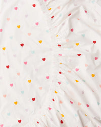 I Heart You Organic Fitted Sheet / Double