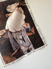 KISS ME COWBOY Tea Towel