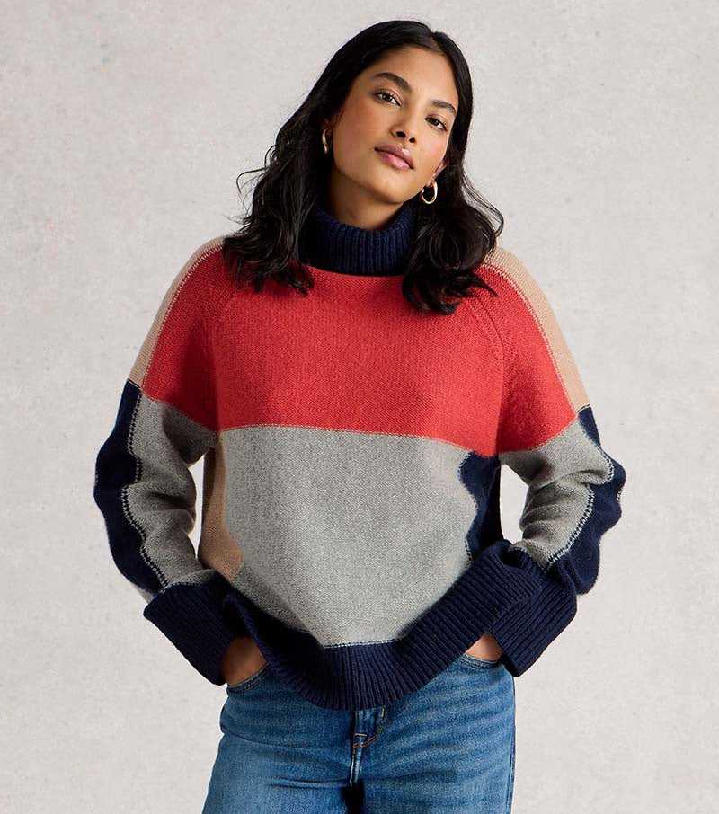 Mary Colourblock Jumper- Grey Multi
