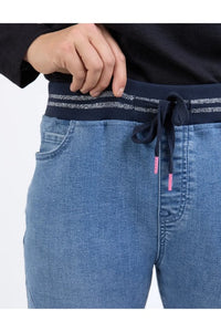 Melody Denim Jogger- Light Blue