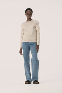 Mia L/S Tee / Oat Marle