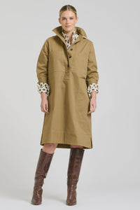 The Jane Utility Popover Dress- Khaki