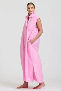 The Sabine Sleeveless Longline Dress- Pink