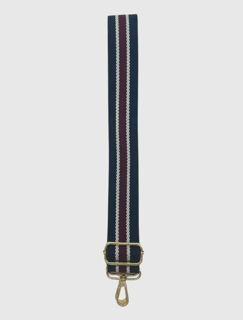 Webbing Bag Strap Navy/White/Red