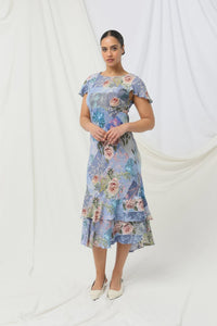 Ashley Dress- Sky Thistle