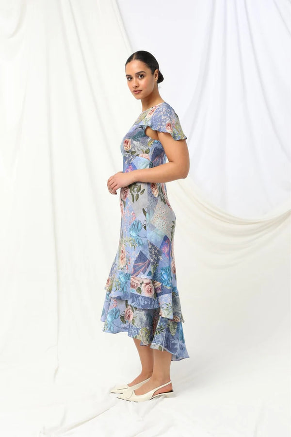 Ashley Dress- Sky Thistle