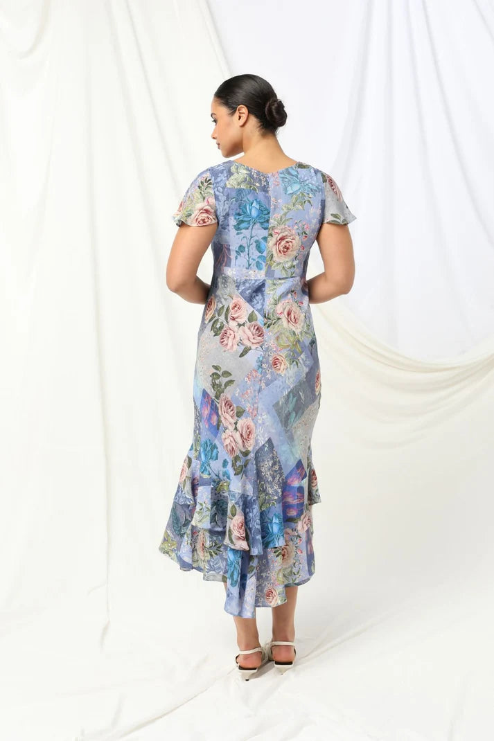 Ashley Dress- Sky Thistle