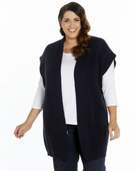 Allegra Knitted Capelet - Dark Navy