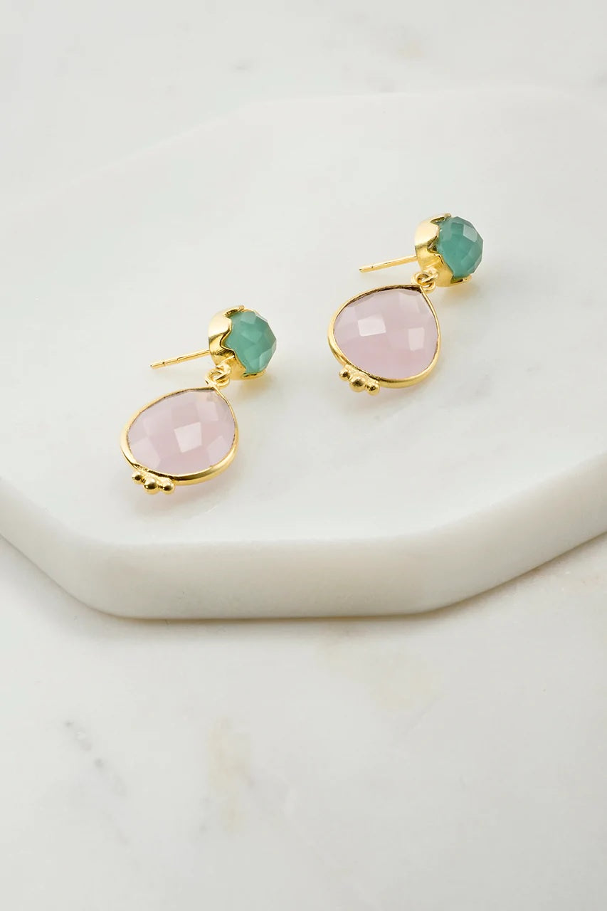 Bonny Earring Rose Quartz