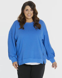 Cali Cloud Fleece Jumper - Deep Blue