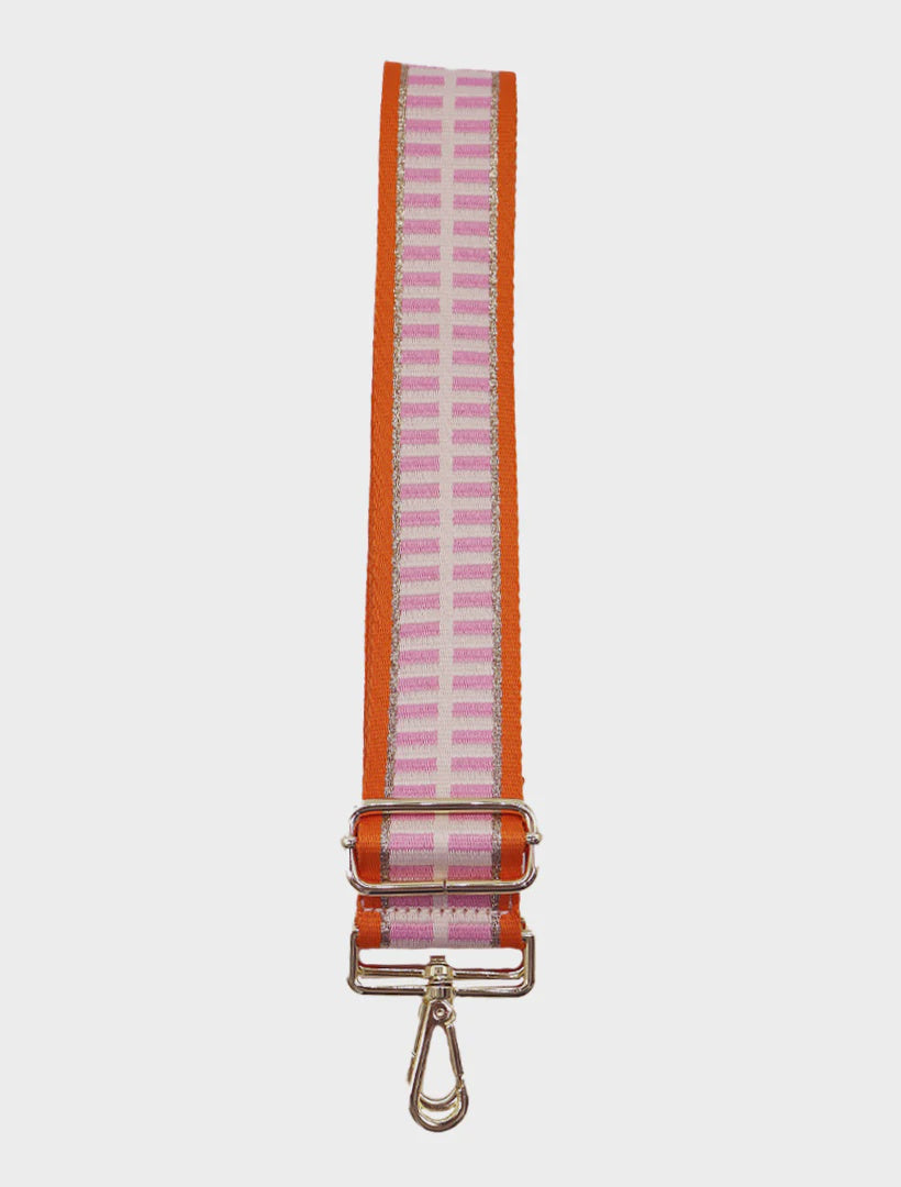 Webbing Bag Strap Pink/Orange/Gold