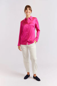 Primrose Silk Shirt - Magenta