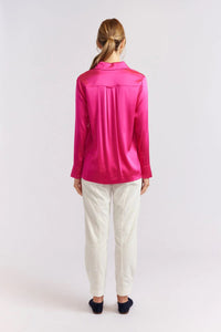 Primrose Silk Shirt - Magenta