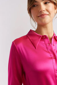 Primrose Silk Shirt - Magenta