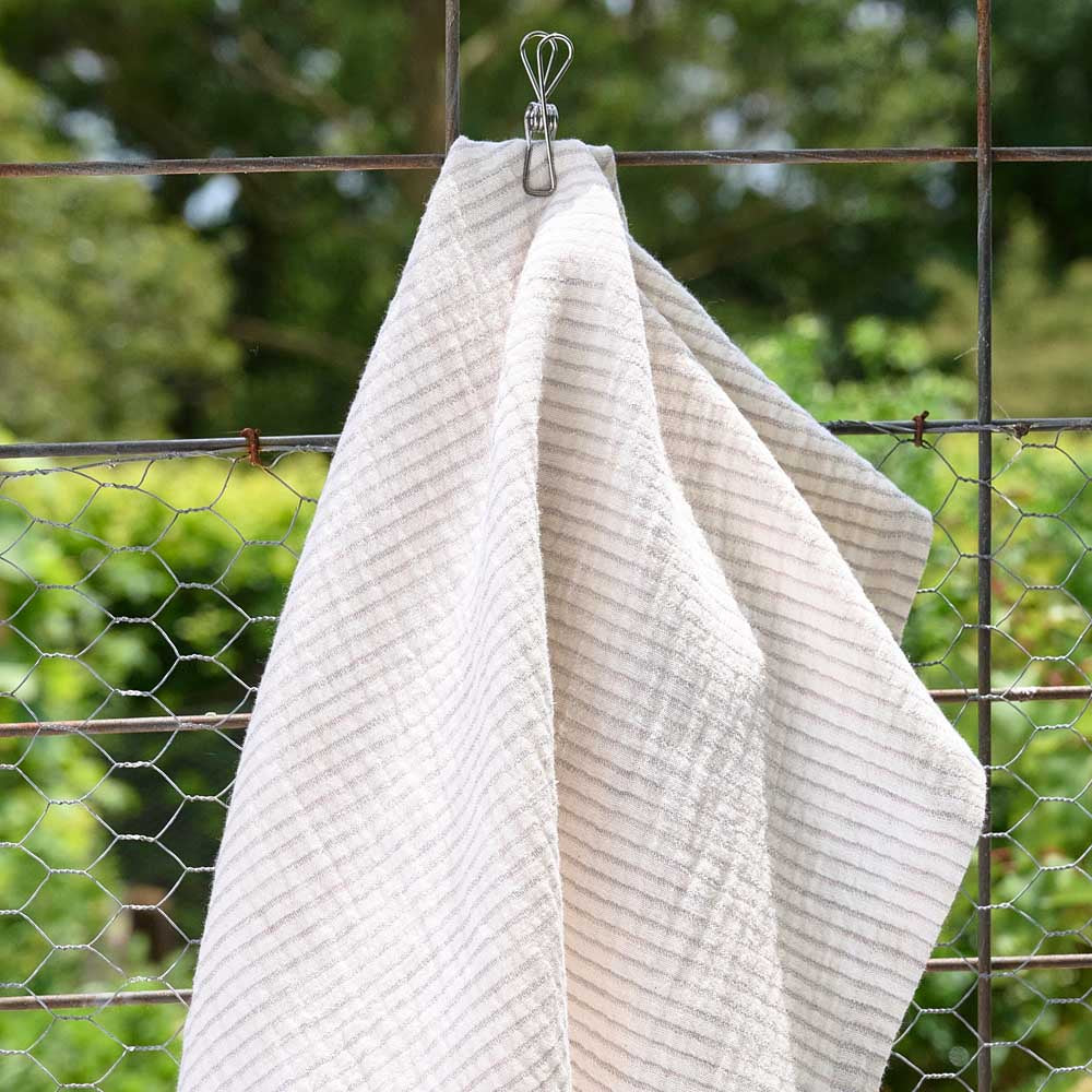 Marina Tea Towel Natural Stripe / Set of 2