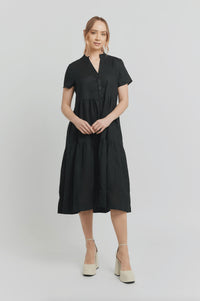 Sante Linen Dress - Black