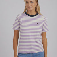 Astra Tee - Periwinkle/Peral Stripe