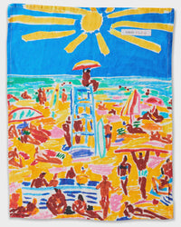Kip & Co X Ken Done - Beach Babes Linen Tea Towel