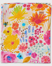 Field Of Deams In Colour Round Linen Tablecloth