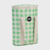 Kelly Green Check Wine Cooler Bag